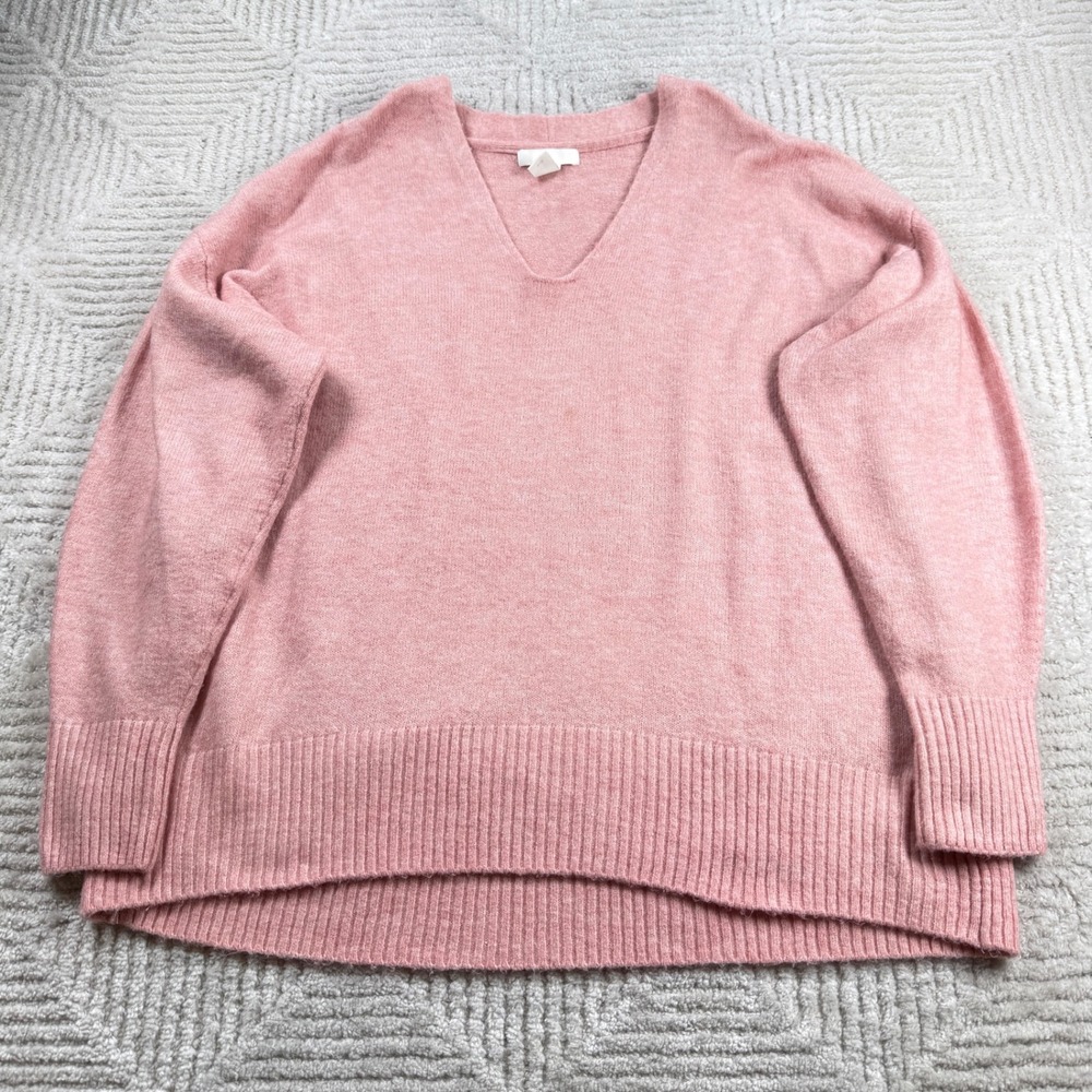 H&M Sweater Women's Medium Pink Oversized Knit Soft Girl Coquette Balletcore